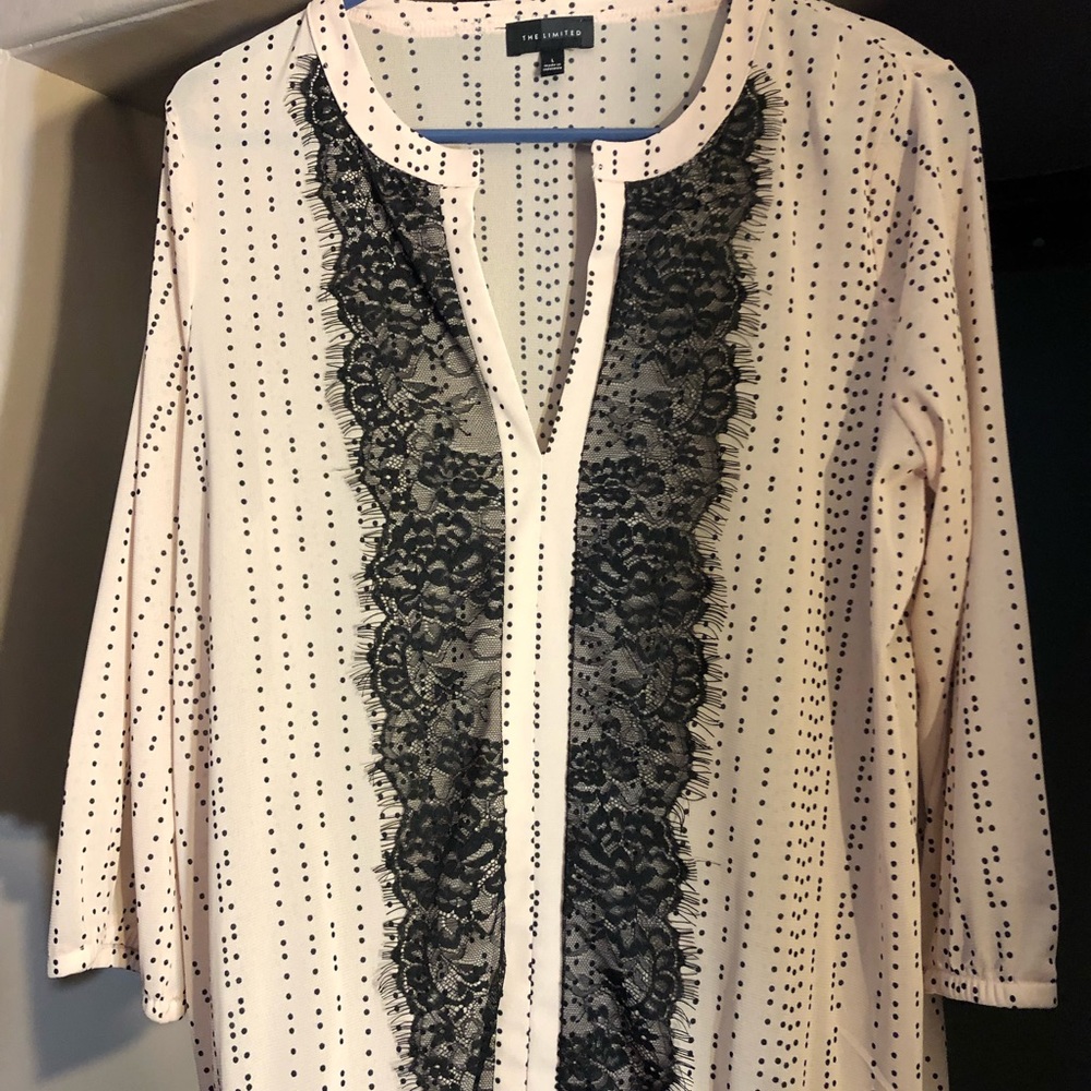 Pink and black blouse
